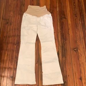 GAP white, maternity jeans
